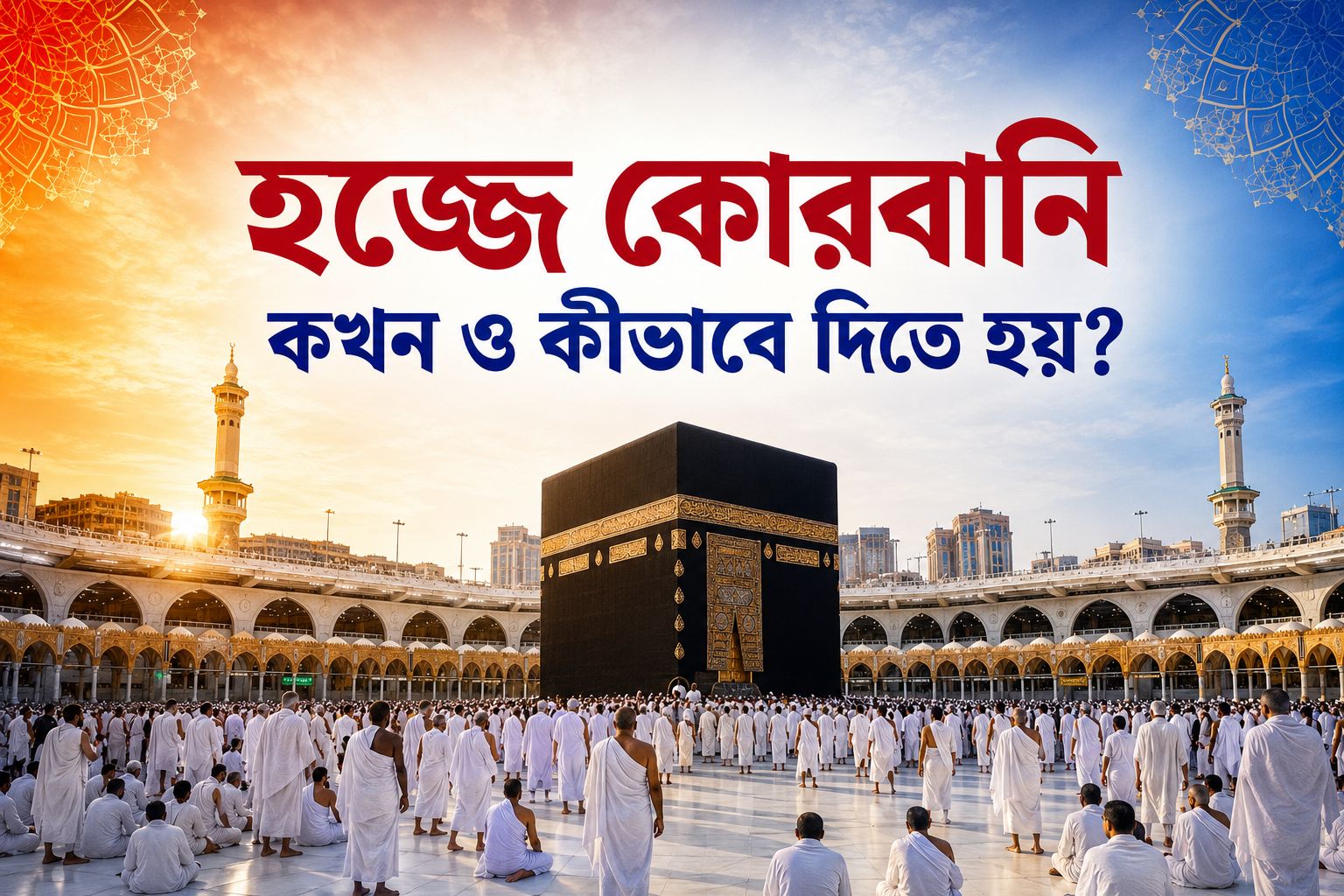 হজ্জে কোরবানি কখন ও কীভাবে দিতে হয় – কাবা শরিফে হজ্জযাত্রীদের দৃশ্য